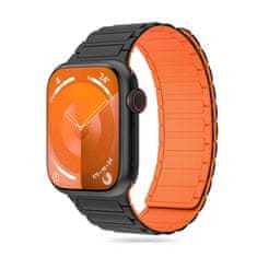 Tech-protect Iconband Magnetic szíj Apple Watch 42/44/45/49mm, black/orange