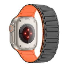 Tech-protect Iconband Magnetic szíj Apple Watch 42/44/45/49mm, titanium/orange