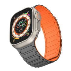 Tech-protect Iconband Magnetic szíj Apple Watch 42/44/45/49mm, titanium/orange