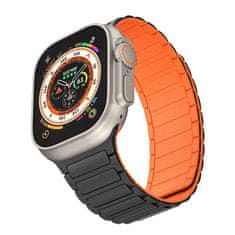 Tech-protect Iconband Magnetic szíj Apple Watch 42/44/45/49mm, black/orange