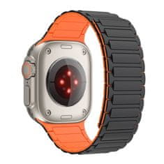 Tech-protect Iconband Magnetic szíj Apple Watch 42/44/45/49mm, black/orange