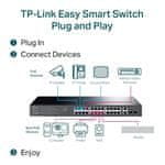 TP-LINK TL-SG1428PE Easy Smart Switch 24x GLAN PoE+ 2x GLAN 2x SFP 250W