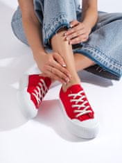 Amiatex Női tornacipő 108668 + Nőin zokni Gatta Calzino Strech, piros árnyalat, 38