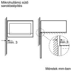 BOSCH BFL553MS0 Serie 4 Beépíthető Mikrohullámú sütő 1450W 25L Fekete