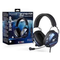 Konix KX-DK-SKY2-PC Drakkar Skyfighter One Vezetékes 2.0 Gamer Fejhallgató Fekete-kék