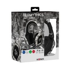 Konix KX-MT-ARES-UNIV Mythics Ares Camo Vezetékes 2.0 Gamer Fejhallgató Szürke-fehér terep minta