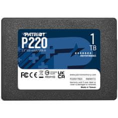 Patriot P220S1TB25 P220 1024GB 2,5 inch SSD meghajtó