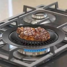 Netscroll Grill lap, amelyet kint vagy bent használhat, grill lap tűzhelyhez vagy melegítőhöz, ideális gyors sütéshez, alkalmas a konyhába vagy kempingezéshez, GrillPan