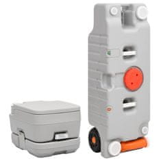 Vidaxl hordozható kemping WC és víztartály szett 3186655