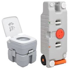 Vidaxl hordozható kemping WC és víztartály szett 3186660