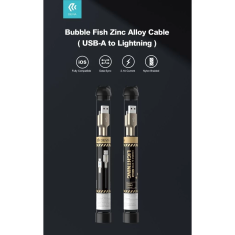 Devia Mars Series USB-A to Lightning Kábel 2.4A 1M Fekete