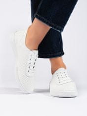 Amiatex Női félcipő 108788 + Nőin zokni Gatta Calzino Strech, fehér, 38