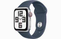 Apple Watch SE Cell/44mm/Silver/Sport szíj/Storm Blue/-S/M