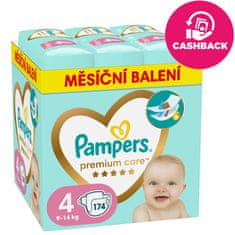 Pampers Premium Care eldobható pelenkák 4-es méret (174 db) 9-14 kg - havi kiszerelésben