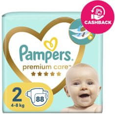 Pampers Premium Care eldobható pelenkák 2. méret (88 db) 4-8 kg