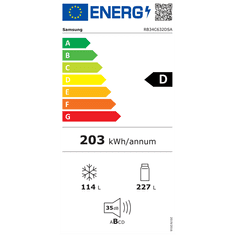 SAMSUNG RB34C632DSA/EF alulfagyasztós hűtőszekrény