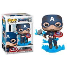 Funko POP figura Marvel Avengers Endgame Amerika Kapitány Broken Shielddel és Mjolnirrel 