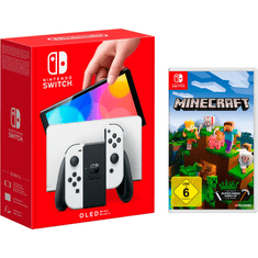 Nintendo Switch OLED 64GB Fehér + Minecraft (1408256+1456172)