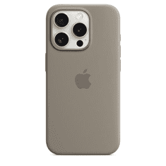 Apple MagSafe-rögzítésű iPhone 15 Pro szilikontok agyagszínű (MT1E3ZM/A) (MT1E3ZM/A)