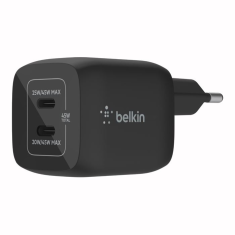 Belkin BoostCharge Pro 2xUSB-C hálózati töltő 45W fekete (WCH011vfBK) (WCH011vfBK)