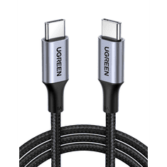 Ugreen US316 USB-C apa - USB-C apa 3.0 Adat és töltő kábel - Fekete (3m)