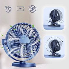 Cool Mango Hordozható mini ventilátor, kézben tartható léghűtő, légkondicionáló, USB töltésű ventilátor, 3 különböző sebesség, 16 x 13 cm - Minifan