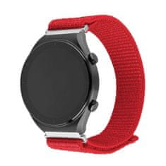 FIXED Nylon Sporty Strap nejlon óraszíj Quick Release funkcióval 20mm-es okosórához, piros (FIXNST2-20MM-RD)