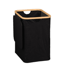 Kesper Mosodai kosár fekete, bambusz, poliészter 41 x 50 x 33cm