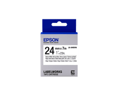 Epson szalagkazetta LK-6WBVN Vinyl, fekete/fehér 24 mm / 7m