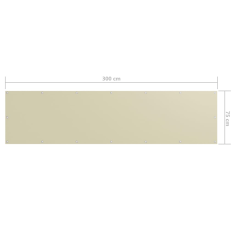 Vidaxl krémszínű oxford-szövet erkélynapellenző 75 x 300 cm (134948)