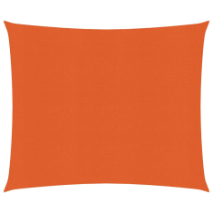 Vidaxl narancssárga négyzet alakú HDPE napvitorla 160 g/m² 4x4 m
