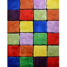 KONDELA Ludvig szőnyeg típus 4 80x150 cm - Piros / zöld sárga / lila