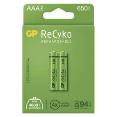 GP ReCyko AAA (HR03) 650mAh akku (2db/csomag) (B2116) (B2116)