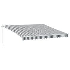 Vidaxl antracitszürke-fehér LED-es kézi napellenző 400 x 300 cm 3215784