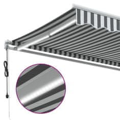 Vidaxl antracitszürke-fehér LED-es automata napellenző 450 x 350 cm 3215799