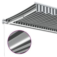 Vidaxl antracitszürke-fehér LED-es kézi napellenző 400 x 300 cm 3215784