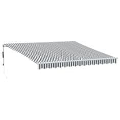 Vidaxl antracitszürke-fehér LED-es automata napellenző 400 x 300 cm 3215785