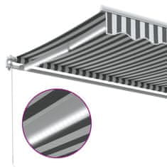 Vidaxl antracitszürke-fehér LED-es kézi napellenző 600 x 350 cm 3215805