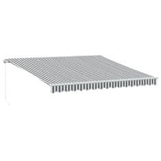 Vidaxl antracitszürke-fehér LED-es kézi napellenző 400 x 350 cm 3215793