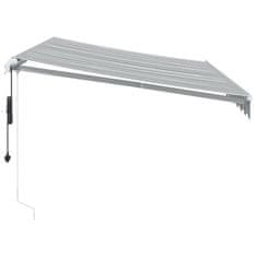 Vidaxl antracitszürke-fehér LED-es automata napellenző 350 x 250 cm 3215783