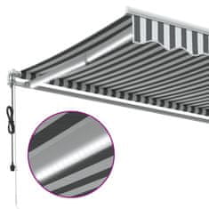 Vidaxl antracitszürke-fehér LED-es automata napellenző 400 x 350 cm 3215795