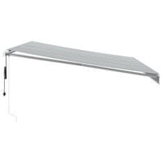 Vidaxl antracitszürke-fehér LED-es automata napellenző 450 x 300 cm 3215787