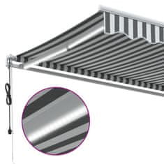 Vidaxl antracitszürke-fehér LED-es automata napellenző 500 x 350 cm 3215803