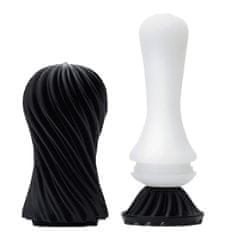 NEW Tenga FLEX Rocky Black zselés maszturbátor - erőteljes péniszstimuláció.