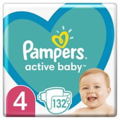 Pampers Active Baby eldobható pelenkák 4 (9-14 kg) 132 db