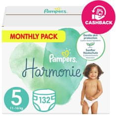 Pampers Harmony eldobható pelenkák 5 (11-16 kg) 132 db - HÓNAPI KÉSZLET