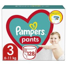 Pampers Pants eldobható pelenkázó bugyi 3 (6-11 kg) 128 db - MEGA PACK