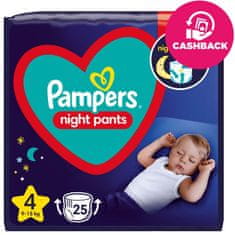 Pampers Night Pants Eldobható pelenkázó bugyi 4 (9-15 kg) 25 db