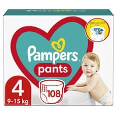 Pampers Pants eldobható pelenkázó bugyi 4 (9-15 kg) 108 db - MEGA PACK