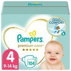 Pampers Premium Care eldobható pelenkák 4 (9-14 kg) 104 db - MEGA PACK